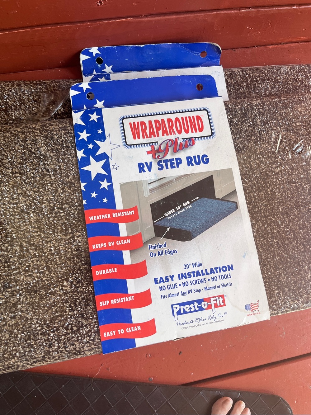 Blue RV Step Rug - Wraparound Plus - Picture 2 of 4